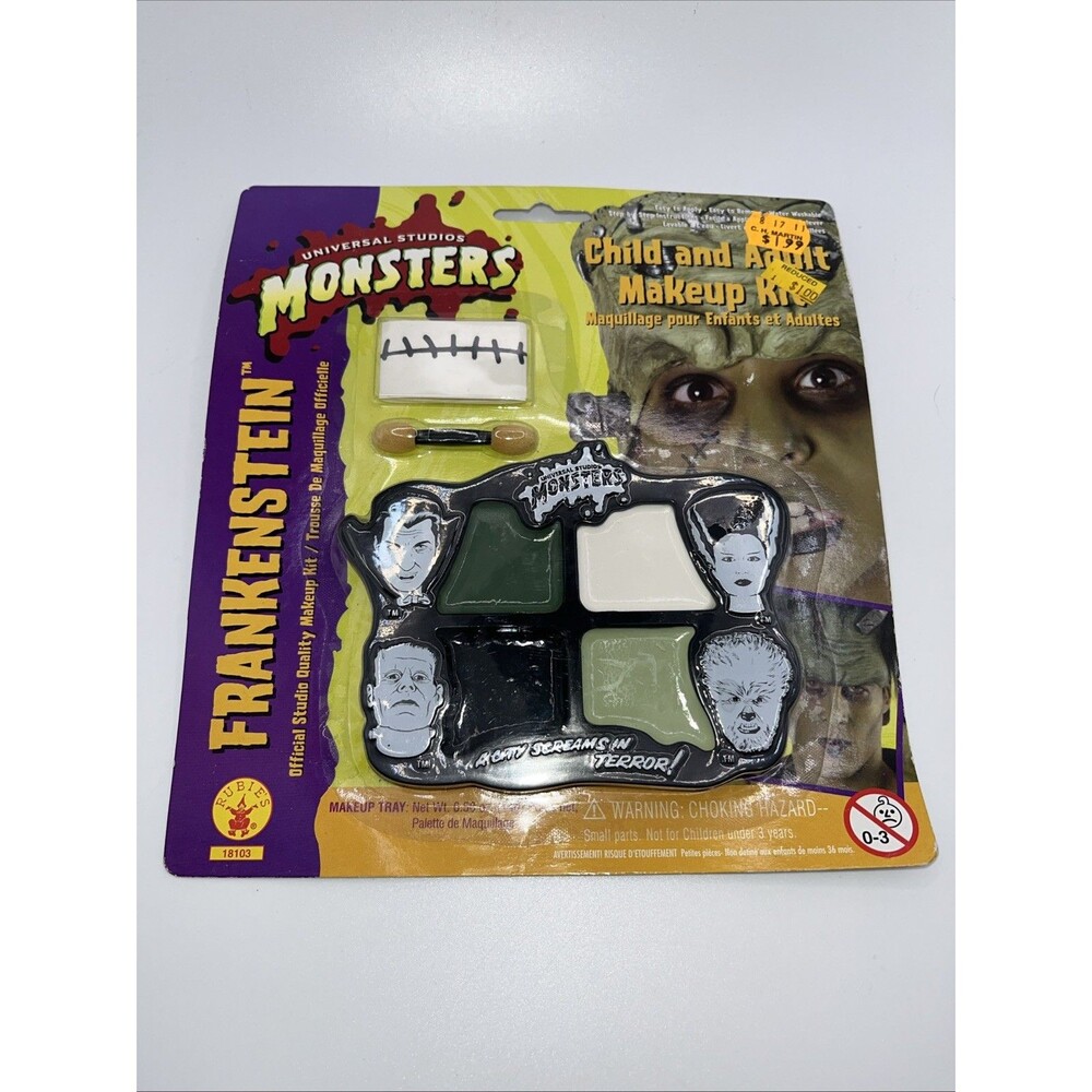 Rare Rubies Universal Frankenstein Monster child & Adult Makeup Kit (MIP)